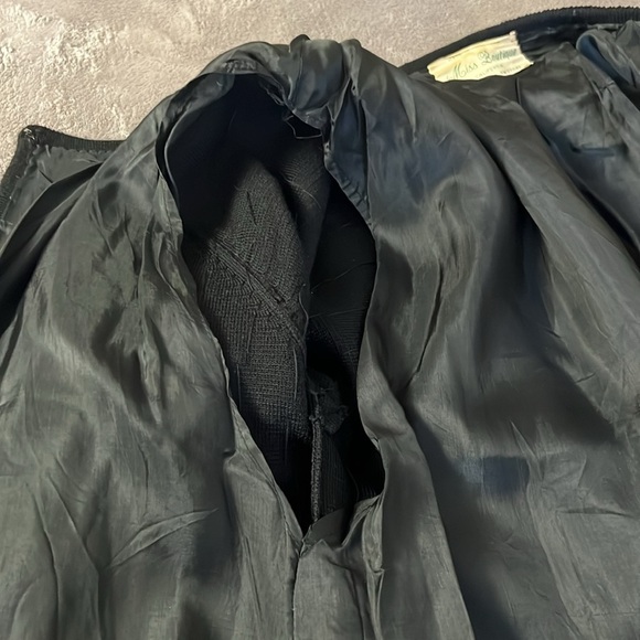 Vintage Black Wool Embellished Open Front Cardigan Jacket Long Sleeve Si… - Picture 10 of 13